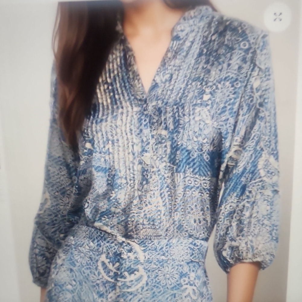 Johnny Was Zeeland Blouse Size XL